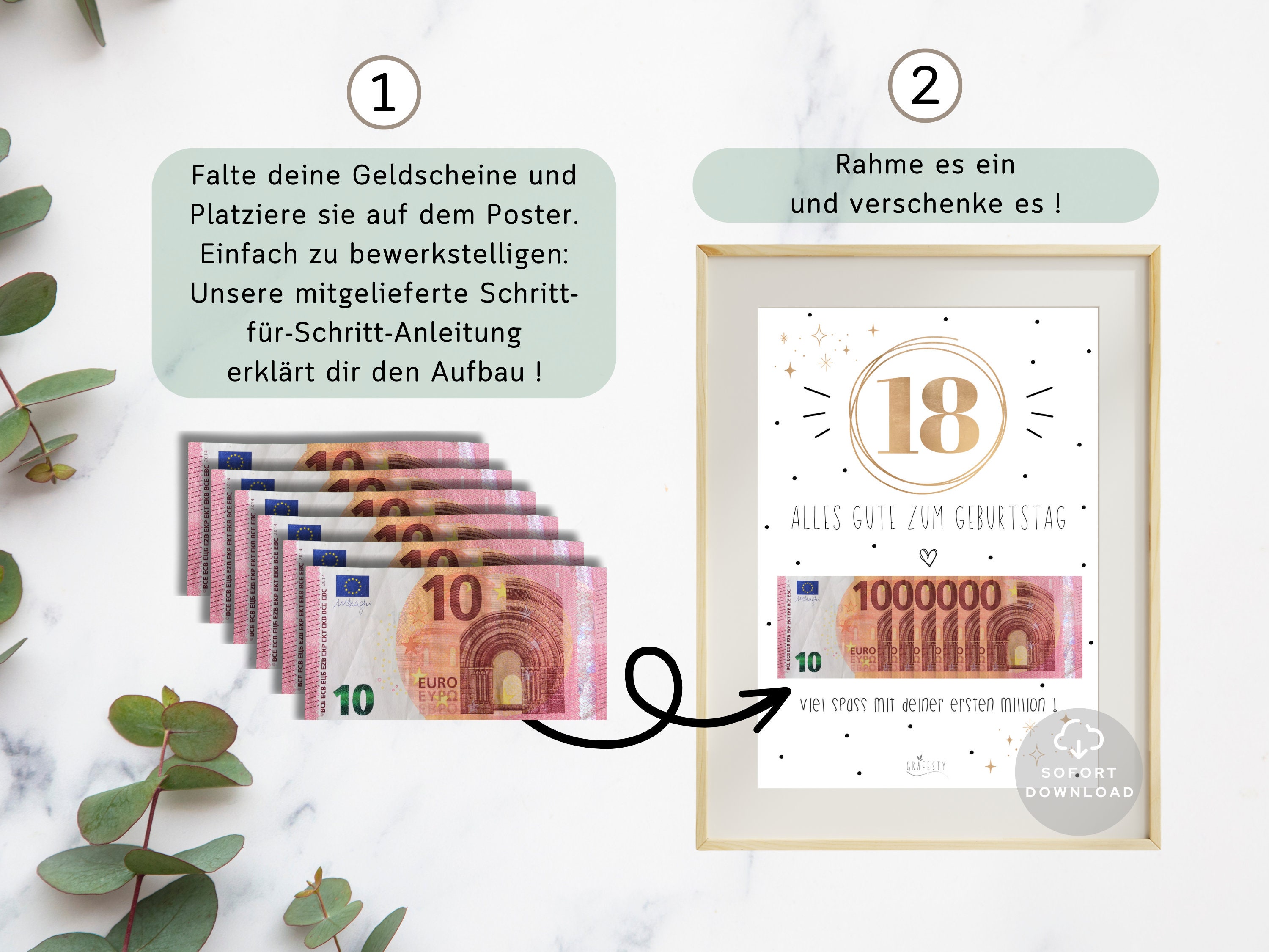 Geldgeschenk Geburtstag 18 Geldgeschenk Geburtstag deine erste million