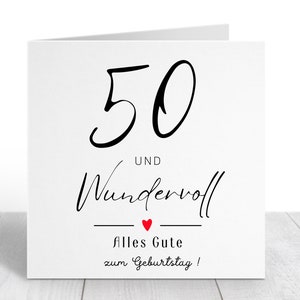 50 Geburtstag Frau | 50 Geburtstag Mann | Du bist Wundervoll Karte | Süße Geburtstagskarte | Sofort Download | ZUM AUSDRUCKEN
