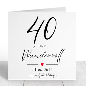 40 Geburtstag Frau | 40 Geburtstag Mann | Du bist Wundervoll Karte | Süße Geburtstagskarte | Sofort Download | ZUM AUSDRUCKEN