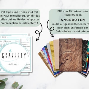 18 Geburtstag Geldgeschenk Geldverpackung für Geburtstag Geschenk mit Geld Geld 18 Geburtstag Sofort Download ZUM AUSDRUCKEN Bild 6