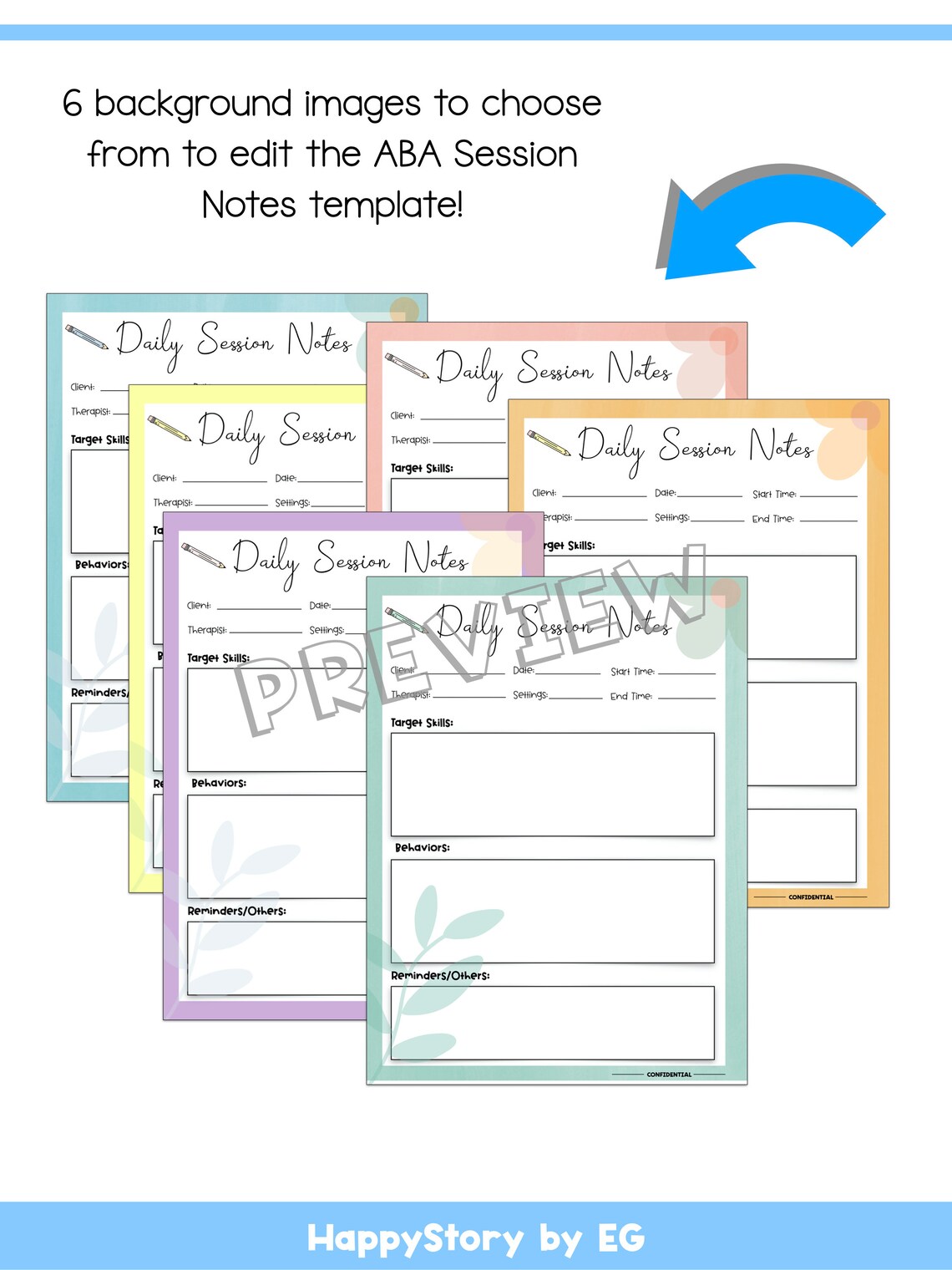 RBT Session Notes Form ABA Session Notes Behavior Therapy Session Notes ...