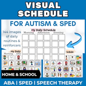 Autismus Visueller Stundenplan | Erst dann an Bord Checklisten für Zuhause Schule Chore tägliche Routine Karten Verhalten Unterstützung Sonderpädagogik druckbar