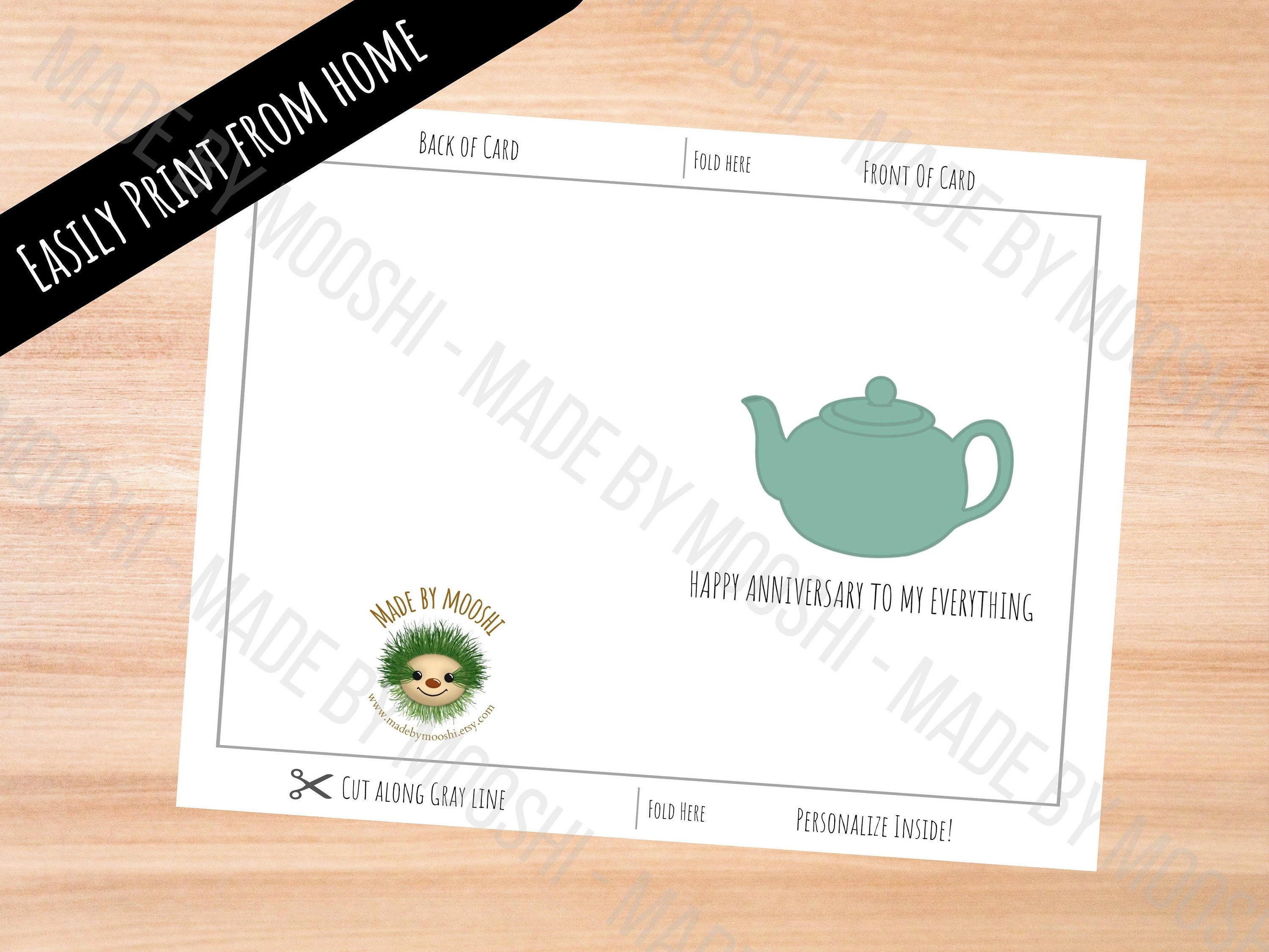 Printable the Office Jim and Pam's Teapot Inspired Happy Etsy