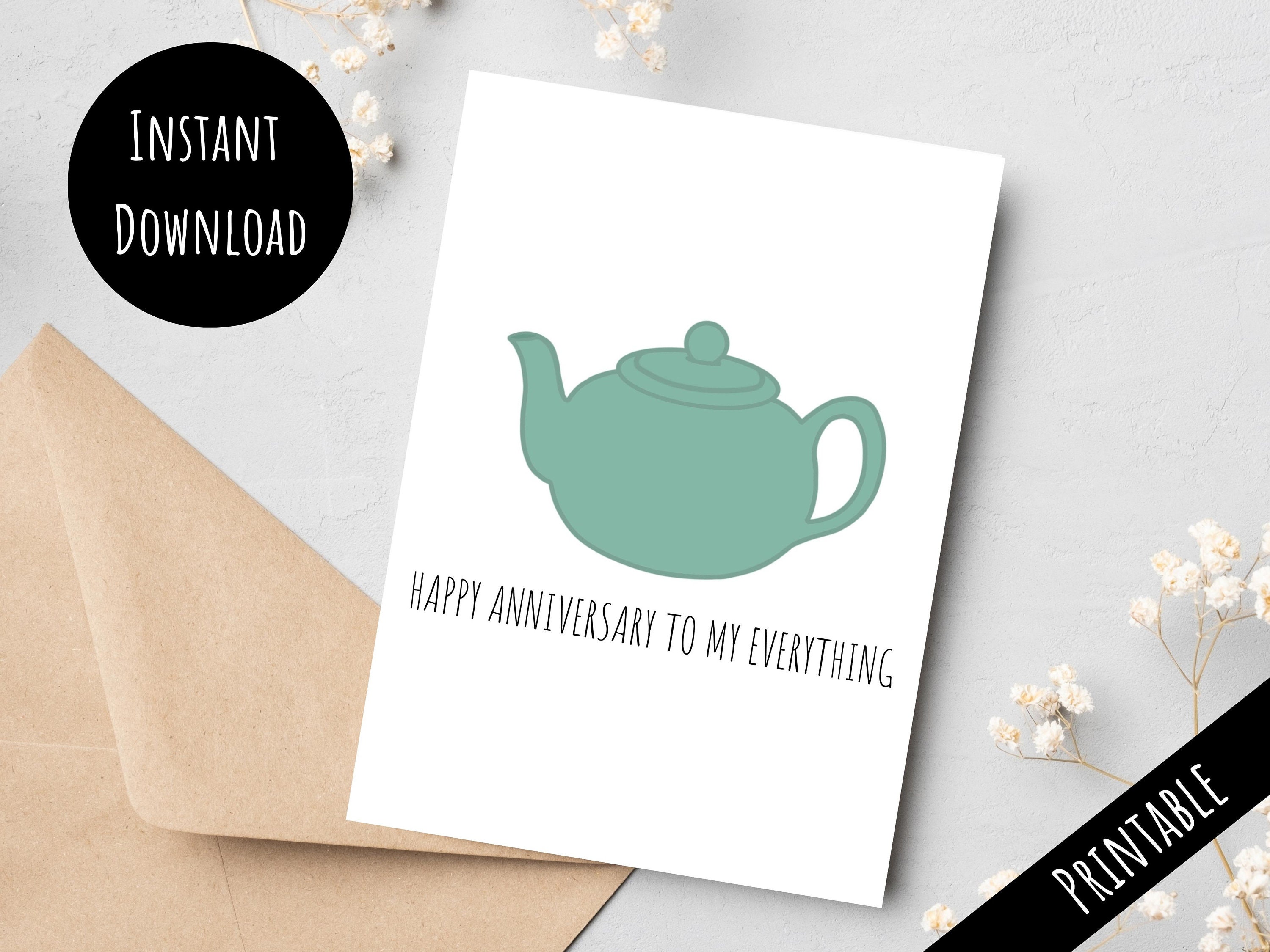 Printable the Office Jim and Pam's Teapot Inspired Happy Etsy