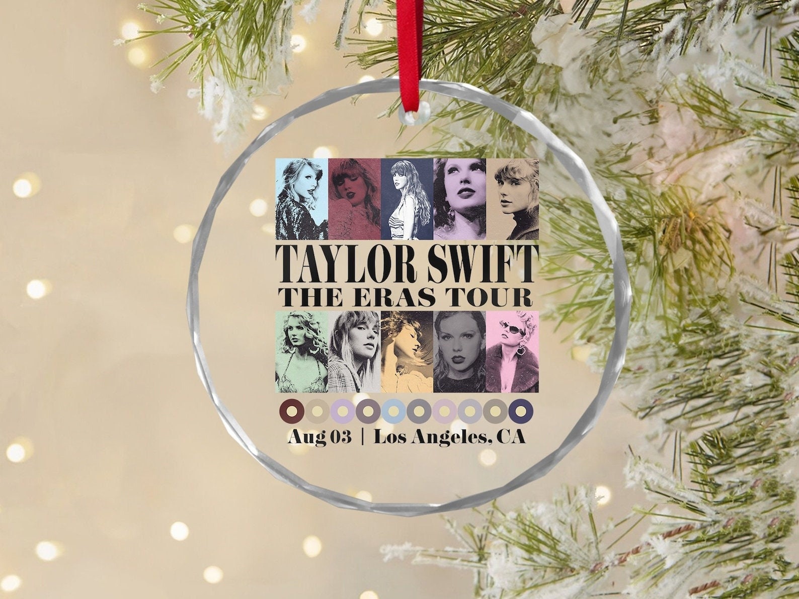 Custom Eras Tour Glass Ornament, TS The Eras Tour Ornament, Fan Gifts ...