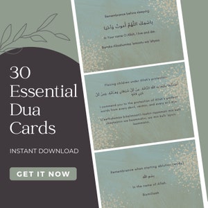 Cartes Dua imprimables, Duas quotidiens, Duas islamiques, Livre Dua, Cartes de prière, Cartes numériques, Idée cadeau islamique, Dua PDF, Dhikir