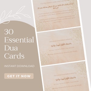Printable Dua Cards, Daily Duas, Islamic Duas, Dua Book, Prayer Cards, Digital Cards, Islamic Gift Idea, Dua PDF, Dhikir