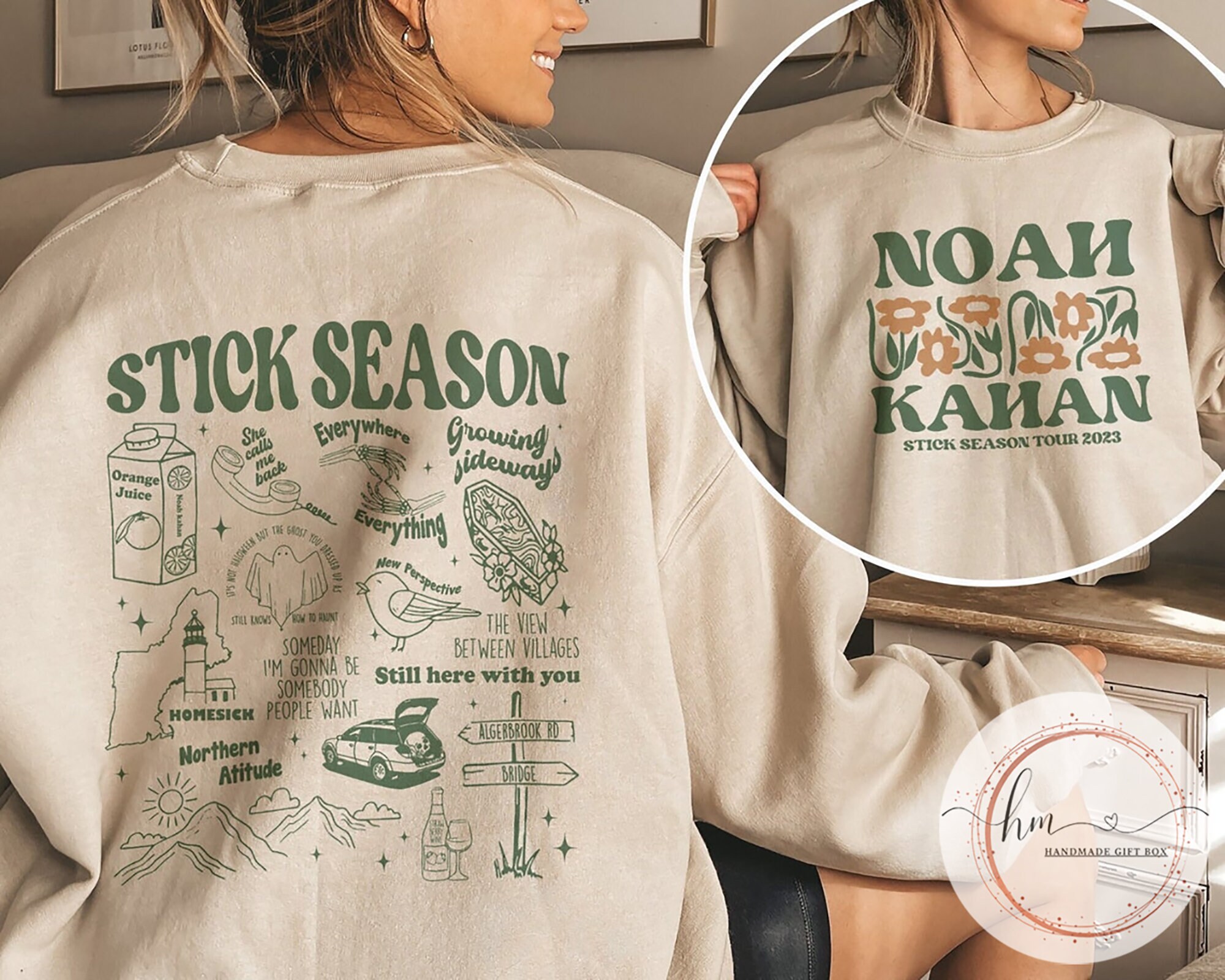 Vintage Stick Season 2023 Sweatshirt, Retro Noah Kahan Tour 2023 Shirt