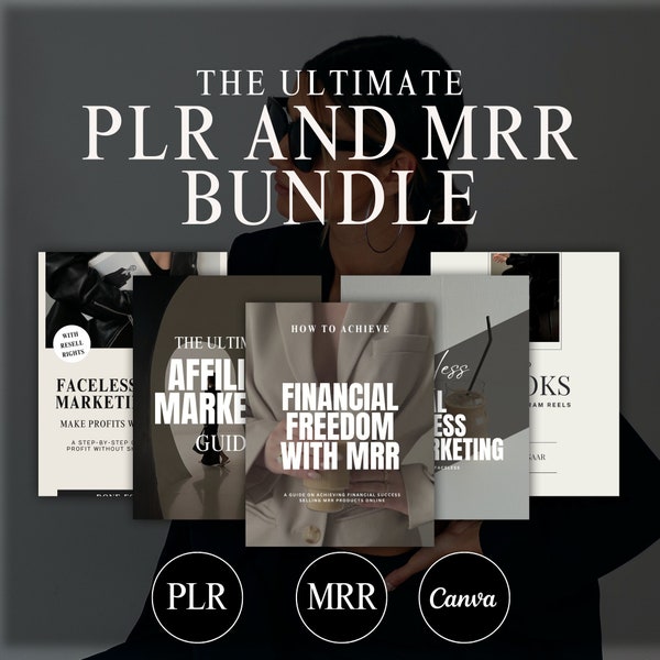 Faceless Marketing MRR and PLR Bundle with resell rights