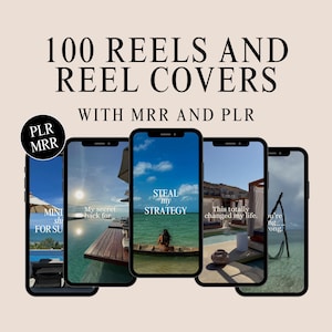 Faceless reels and reels covers travel style with resell rights, MRR and PLR