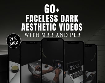 Faceless reels for men dark aesthetic for instagram with resell rights MRR and PLR