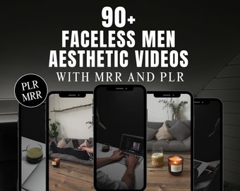Faceless reels for men, treding aesthetic videos for men with MRR and PLR