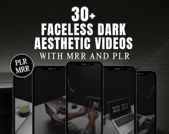 Faceless reels for men dark aesthetic for instagram with resell rights MRR and PLR