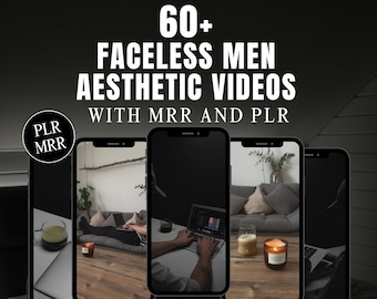 Faceless reels for men, treding aesthetic videos for men with MRR and PLR