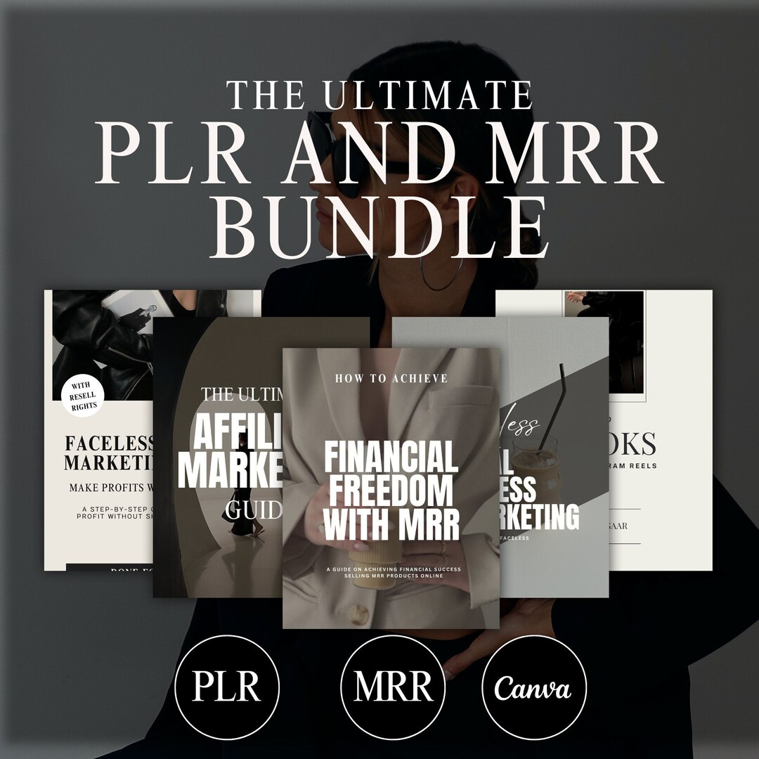 Faceless Marketing MRR and PLR Bundle With Resell Rights - Etsy