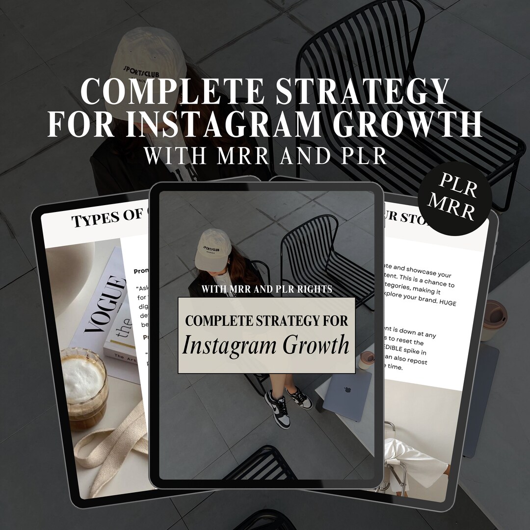 Complete Strategy for Instagram Growth With MRR and PLR - Etsy