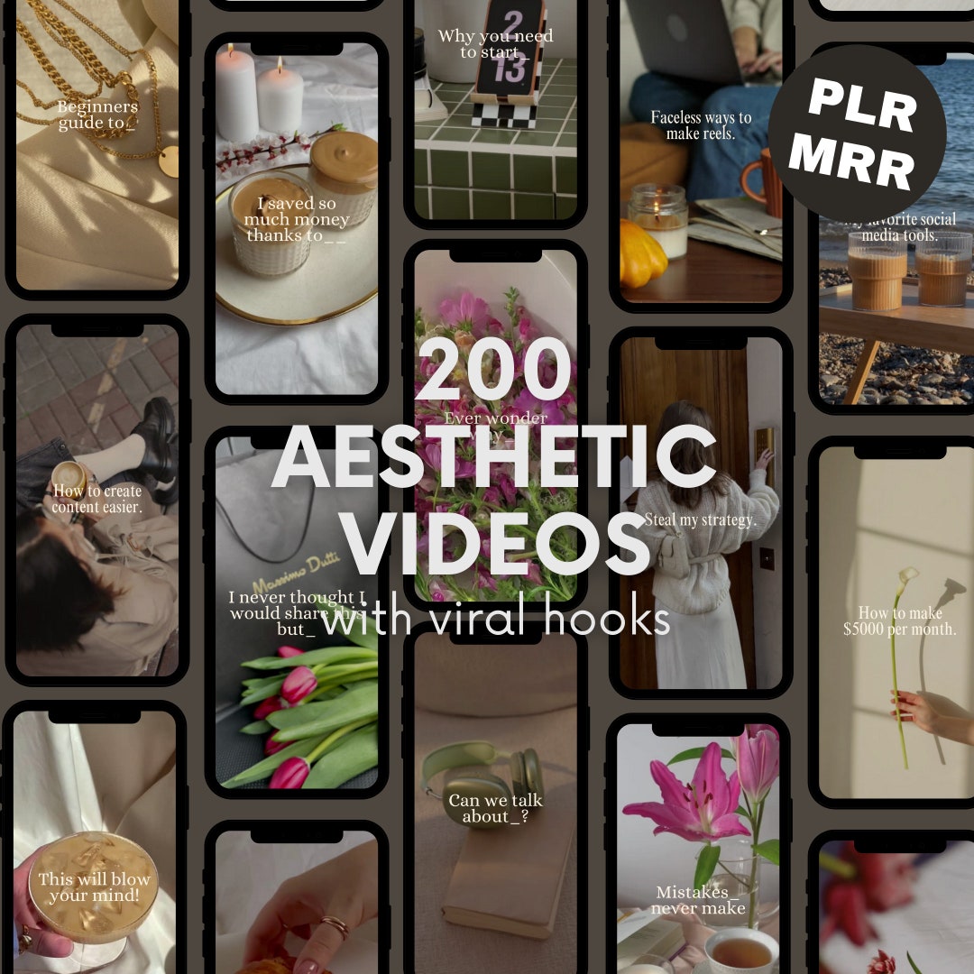Faceless Instagram Reels Videos With Hooks With MRR and PLR - Etsy