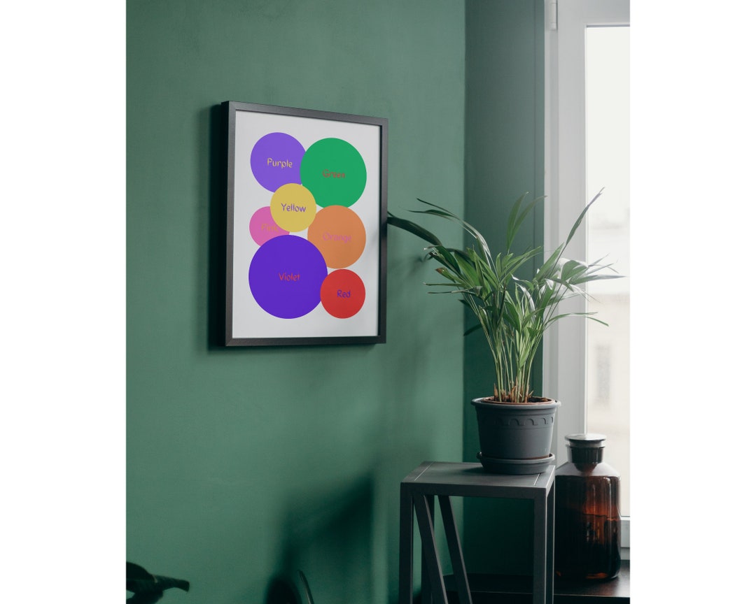 Printable Minimalistic Office Wall Art Printable Kids Room Colorful