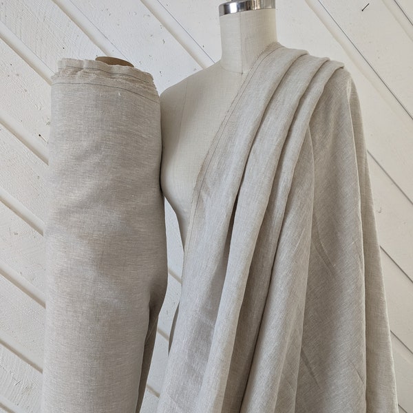 Linen fabric by the yard. Medium weight multipurpose linen for curtains, clothes or any sewing projects.