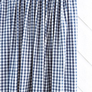 Linen fabric by the yard. Gingham checks 1/2 in. Fabric for clothing, curtains, home décor, DIY projects. image 4