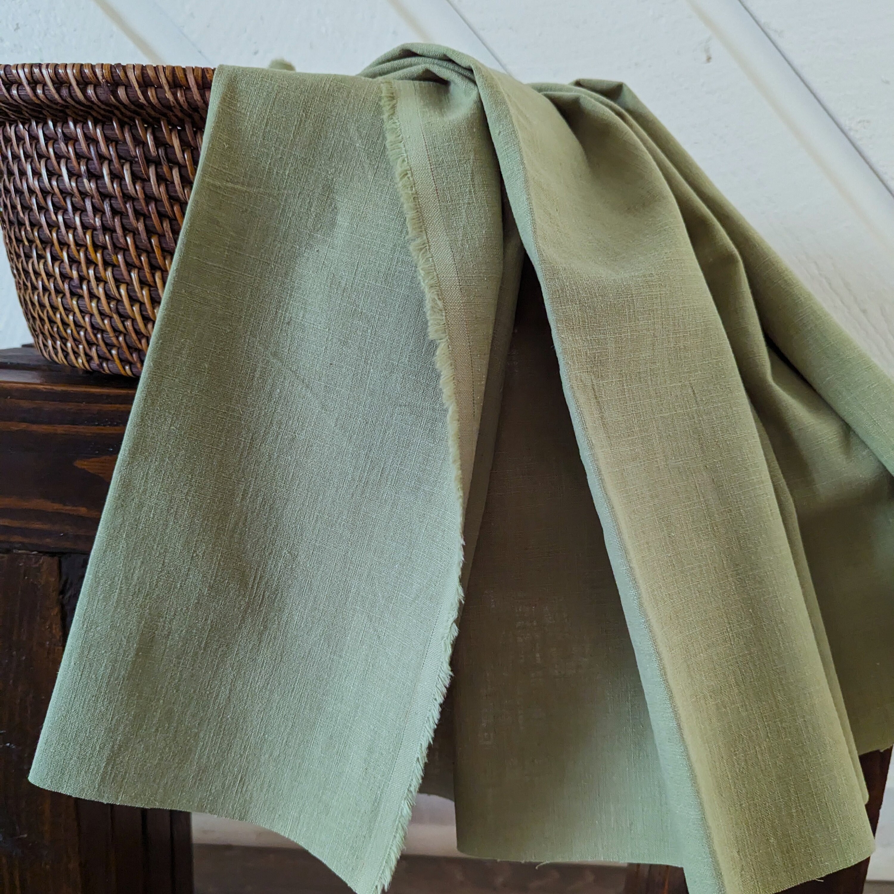 100% Pure Linen Fabric - Sage - 280cm main image 1