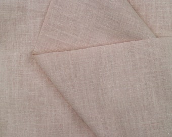 Linen fabric by the yard. Sandy Peach. Linen-cotton blend.  Fabric for clothing, curtains, home décor.
