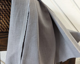 Grey. Linen fabric by the yard. Linen-cotton blend.  Fabric for clothing, curtains, home décor, DIY projects.