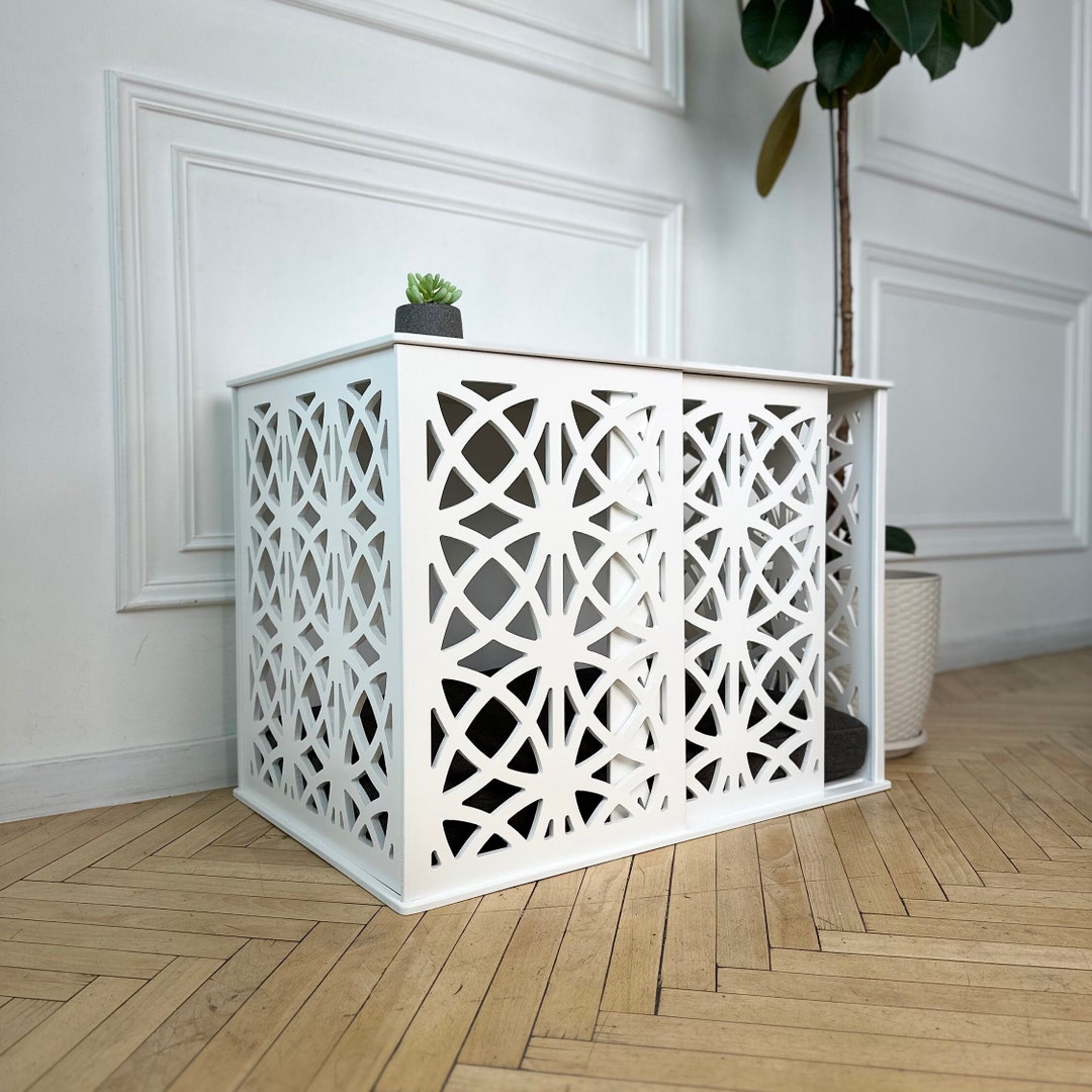 Photo inspiration: Visual Reference: Elegant Wooden Dog Crate