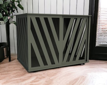Modern Wooden Dog Crate | Decorative Indoor Kennel