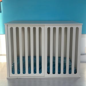 Dog Crate Furniture | Stylish Indoor Kennel | Modern Dog Crate | Cozy Space For Dog | Decorative Dog House | Wooden Dog Kennel