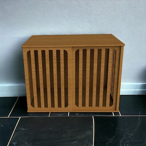 Dog and Cat Crate | Decorative Dog House | Cozy Indoor Kennel With Cushion Set | Cozy Space For Dog | Modern Dog Kennel | Wooden Dog Crate