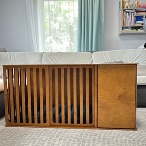 Dog Furniture | Modern Dog Kennel | Indoor Dog Crate With Sliding Door | Dog Crate Furniture  | Decorative Dog House | Wooden Dog Kennel