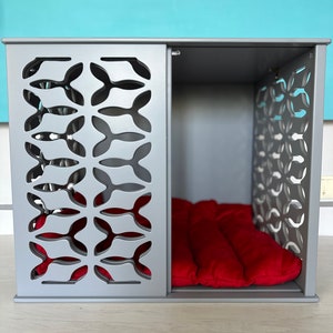 Futuristic Indoor Dog Kennel | Modern Dog Crate | Dog Crate Furniture | Cozy Space For Dog | Decorative Dog House | Wooden Dog Kennel