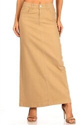 Khaki top skirt color