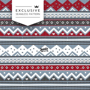 WINTER KNIT | Seamless pattern | Holiday , Christmas sweater | digital paper file | 3600x3600px | 12&quot;x12&quot; | with transparent background