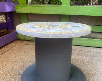 Mesa auxiliar/de centro de mosaico