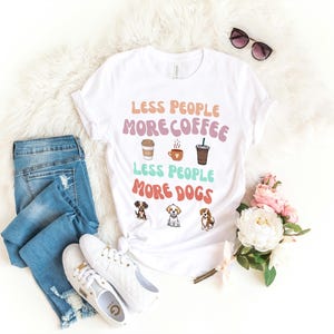 Coffee and Dogs Unisex Tee | Casual Wear, Gift for Dog Lovers, Coffee Lovers, Funny T-Shirt, Birthday Gift, Relaxed Fit