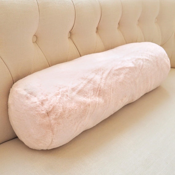 Soft Fake Faux Rabbit Fur Bolster Pillow With Removable Insert Filling Machine Washable Kid Family Friend Great Gift Idea Etsy