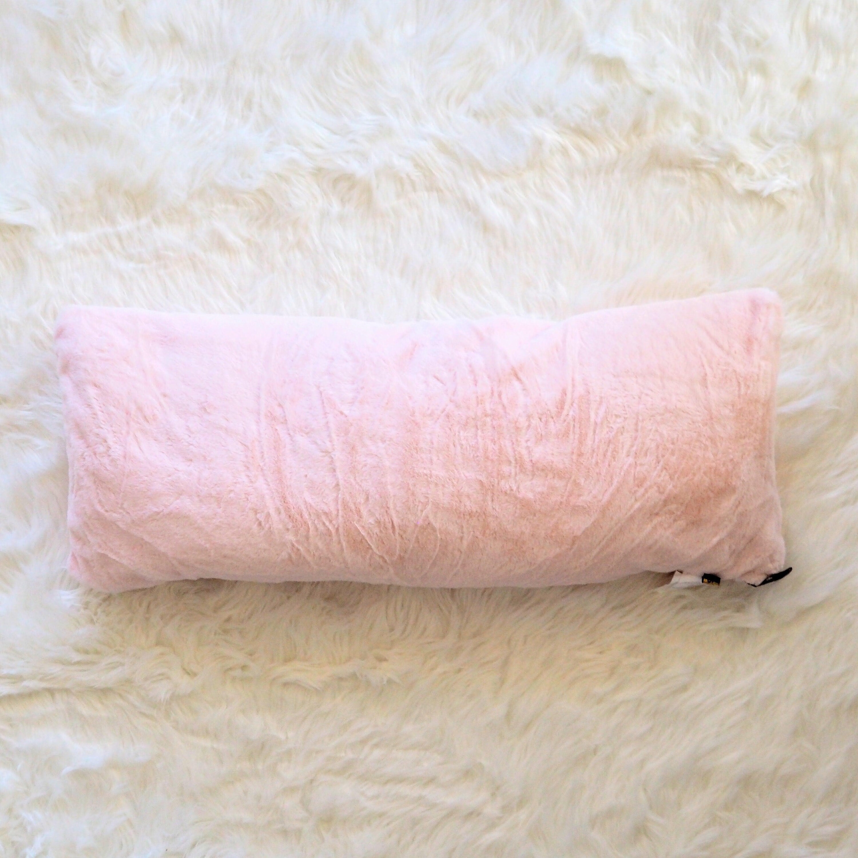 Faux Fur Body Pillow Lumbar Pillow Machine Washable Super Soft Fluffy
