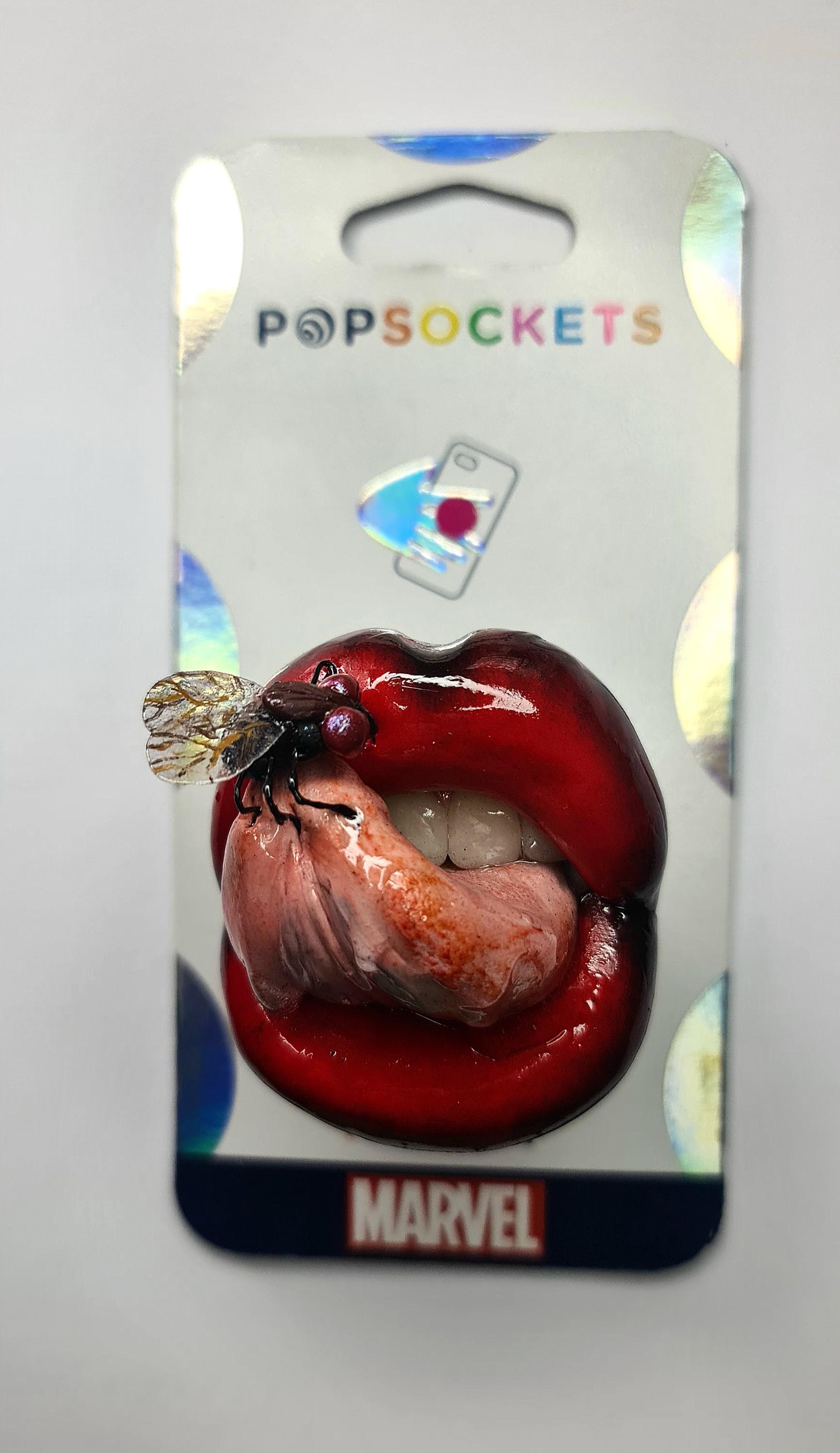 Custom Handmade Phone Grip, Keychain, Brooch & Lip Designs - Personalized with MagSafe  PopSockets badge reel Options housefly lips