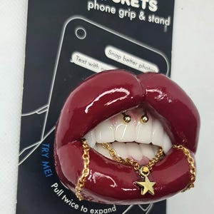 Grip fait main pour téléphone à lèvres : popgrip, poptop, phonegrip PopSockets