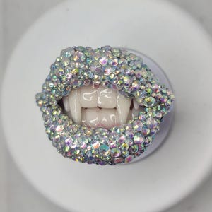 Handmade Lip Phone Grip: MagSafe PopSockets Badge Reel Options