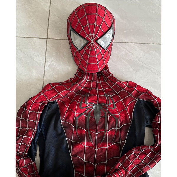 Sam Raimi Spiderman Mask with Faceshell and magnetic lenses 3D Rubber Web,Wearable mask