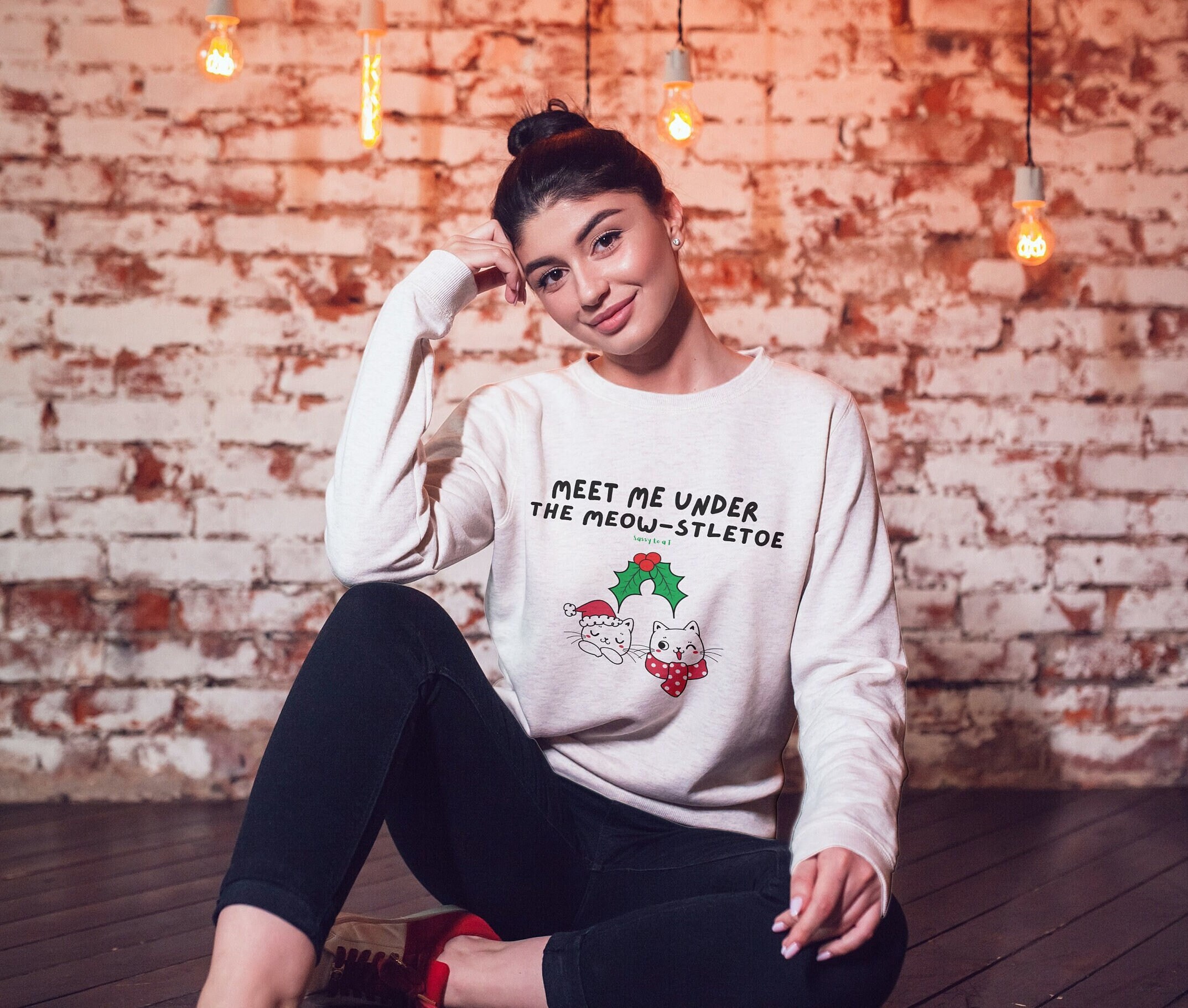 Meow christmas shop sweater