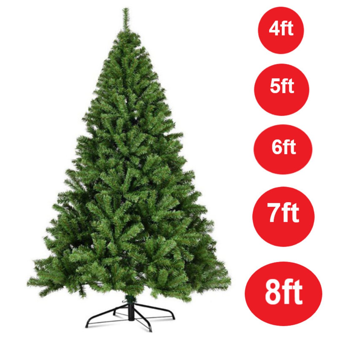 Artificial Christmas Tree Metal Stand Bushy Xmas Tree Etsy Canada