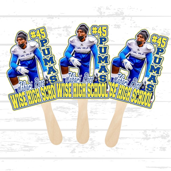 Personalized Sports Fan: Custom Team Handheld Fan, senior night, 2026 grad, 2026 team senior night, team fans