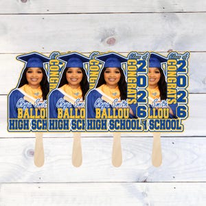 Abanico de graduación personalizado: recuerdo personalizado con foto de graduado de 2026