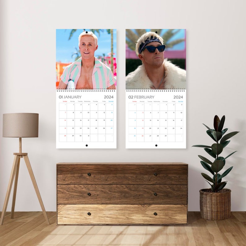 KEN Ry.an Gos.ling Calendar 2024 Celebrity Calendar 2024 Etsy