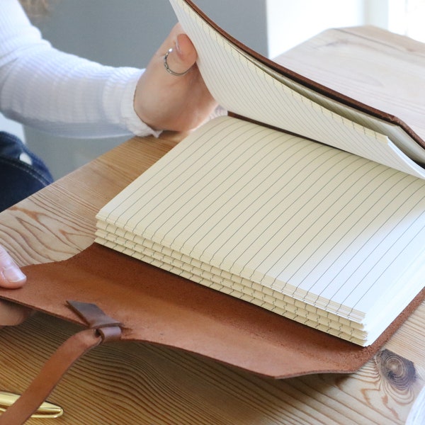 Personalised Leather Journal, Handmade Vintage Brown Leather Notebook, Travel Journal, Recipes Journal, Rustic Diary, Scrapbook, Sketchbook