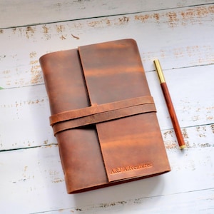 Handmade Personalised Leather Journal, Vintage Leather Notebook, Travel Journal, Recipes Journal, Rustic Diary, Scrapbook, Sketchbook